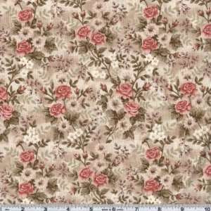   Zen Rose Rambling Rose Cream Fabric By The Yard Arts, Crafts & Sewing