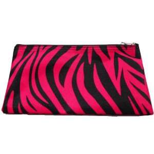   Zebra Hot Pink Black Trim Cosmetic Makeup Bag Small: Everything Else