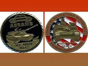 Abrams M1 M1A1 M1A2 Tank Army Challenge Coin S  