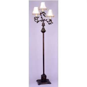   Living Well 3011 Bronze Floor Lamp with Beaded Shade: Home Improvement
