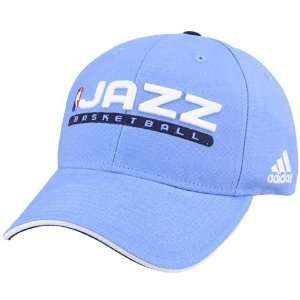  adidas Utah Jazz Sky Blue Official Team Hat: Sports 