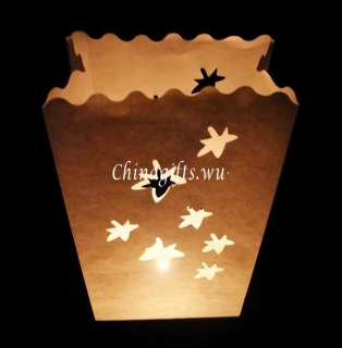 10 leaves heart paper candle lantern bags wedding party  