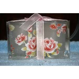  Tea Light Votive Candle Holder Roses 2 Pack: Home 