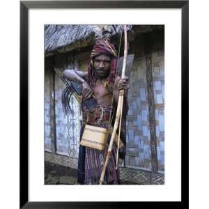  Abui Tribal Headhunter in Warrior Dress, Alor Island 