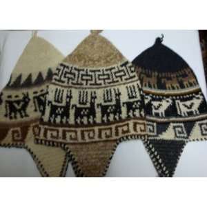   HAT CAP NATURAL ALPACA handmade PERU mod 302