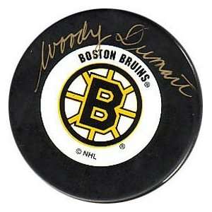  Frozen Pond Boston Bruins Woody Dumart Autographed Puck 