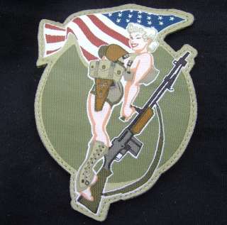 WWII BAR GIRL PINUP MORALE MULTICAM ARMY VELCRO PATCH  