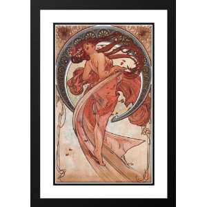  Mucha, Alphonse Maria 18x24 Framed and Double Matted Dance 