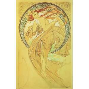   Alphonse Maria Mucha   24 x 38 inches   Study for Dance Home