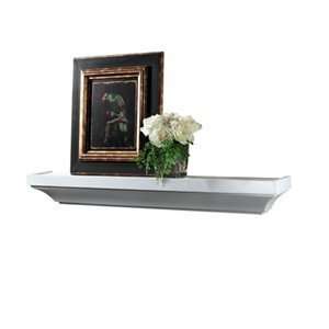 Wall Mounted Mantle Ledge in White Finish 