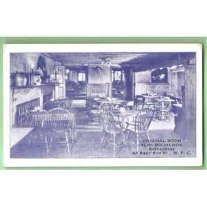   : Postcard McCollister Restaurant New York City 1939: Everything Else
