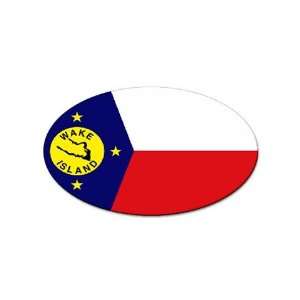  Wake Island Flag oval sticker 