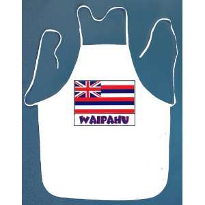  Waipahu Hawaii BBQ Barbeque Apron with 2 Pockets White 