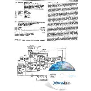 com NEW Patent CD for COMPUTER CONTROLLED SWITCHING SYSTEM USING FLIP 