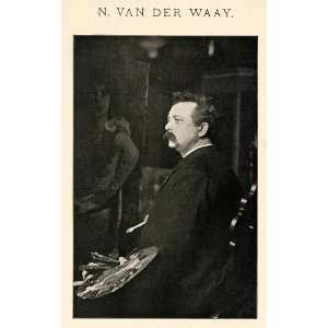  1899 Print Nicolaas van der Waay Portrait Artist Dutch E.S 