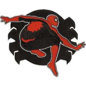  Spiderman Marvel Comics Cartoon Patch   Black Spider Jump 