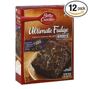 Betty Crocker Brownie Mix Ultimate Fudge, 18 Ounce Boxes (Pack of 12 