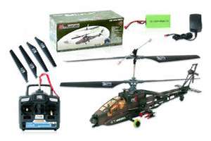 Remote Control RC AH64 Military 4 Ch Apache Helicopter  