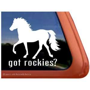 Got Rockies? Rocky Mountain Horse Trailer Vinyl Window 