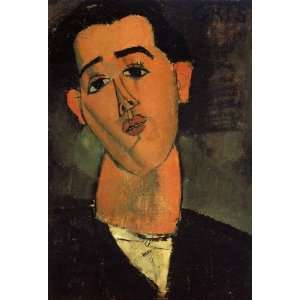Oil Painting: Portrait of Juan Gris: Amedeo Modigliani Hand Painted Ar