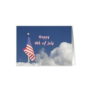 American flag, 4th of July   Fourth of July Card