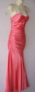 AIDAN MATTOX NITELINE Ruched Formal Long Dress gown 10  