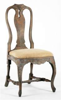 Antique Verdigris French Provence Hemp Dining Chair  