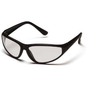 Pyramex Zone Safety Glasses   Clear Lens, Black Frame SB910E, Single 