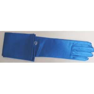   Royal Blue Color Spandex Opera Gloves with for Wedding Prom Communion