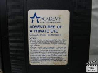 Adventures of A Private Eye VHS Christopher Neil 019485109535  