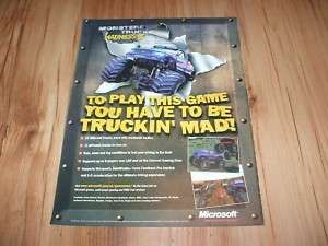Monster truck madness 2 videogame magazine advert  