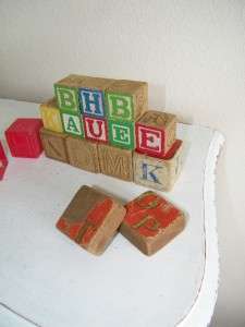 Antique Baby Building Blocks Vintage 4407  