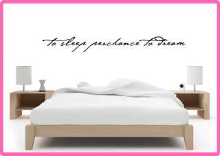 To Sleep Perchance To Dream Vinyl Wall Art Quote Decal 24 Colors 