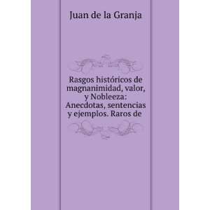   Anecdotas, sentencias y ejemplos. Raros de . Juan de la Granja Books