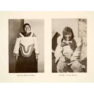  1911 Print Christian Heaten Eskimo Women Canada Portrait 