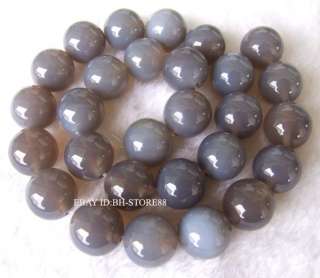 16mm Natural Grey Agate Round Beads 15  