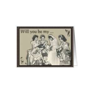  Retro Will you be my Matron of Honor? Card Health 
