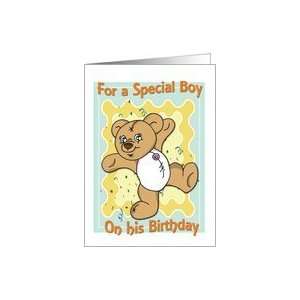   For A Special Boy on His Birthday  Teddy Bear Hugs Card: Toys & Games