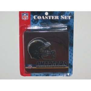  SAN DIEGO CHARGERS 4 Pack (4 x 4) Foam DRINK COASTER SET 