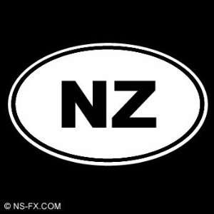 NZ   New Zealand   Country Code Vinyl Decal Sticker  Vinyl Color 