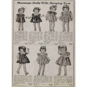 1937 ORIGINAL Vintage Ad Horsman Sleeping Eye Dolls   Original Print 