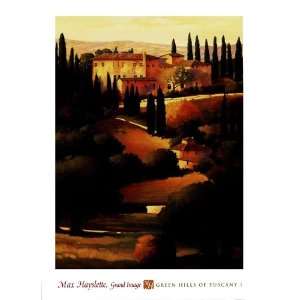  Green Hills of Tuscany I HIGH QUALITY MUSEUM WRAP CANVAS 