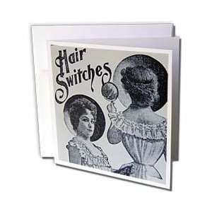 Florene Vintage   Antique Wig Ad   Greeting Cards 6 Greeting Cards 