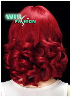 Anime Cosplay Wig Curly Dark Red Hair Wigs FV47  