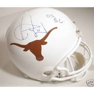 Vince Young Autographed Texas Longhorns Full Size Riddell Helmet