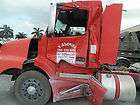 RED 1999 VOLVO FOR SALE, SINGLE AXEL, THIS TRUCK WAS CRASHED, CABIN 