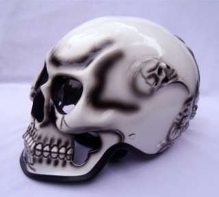 Skeleton Skull *DEATH* 3D Airbrush Fullface Motorcycle Helmet +*FREE 