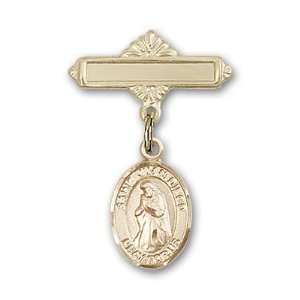Badge with St. Juan Diego Charm and Polished Badge Pin St. Juan Diego 