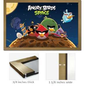  Gold Framed Angry Birds Space Cover Poster 5461