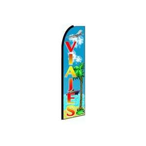  VIAJES Feather Banner Flag (11.5 x 3 Feet): Patio, Lawn 